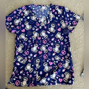 Sloth scrub top